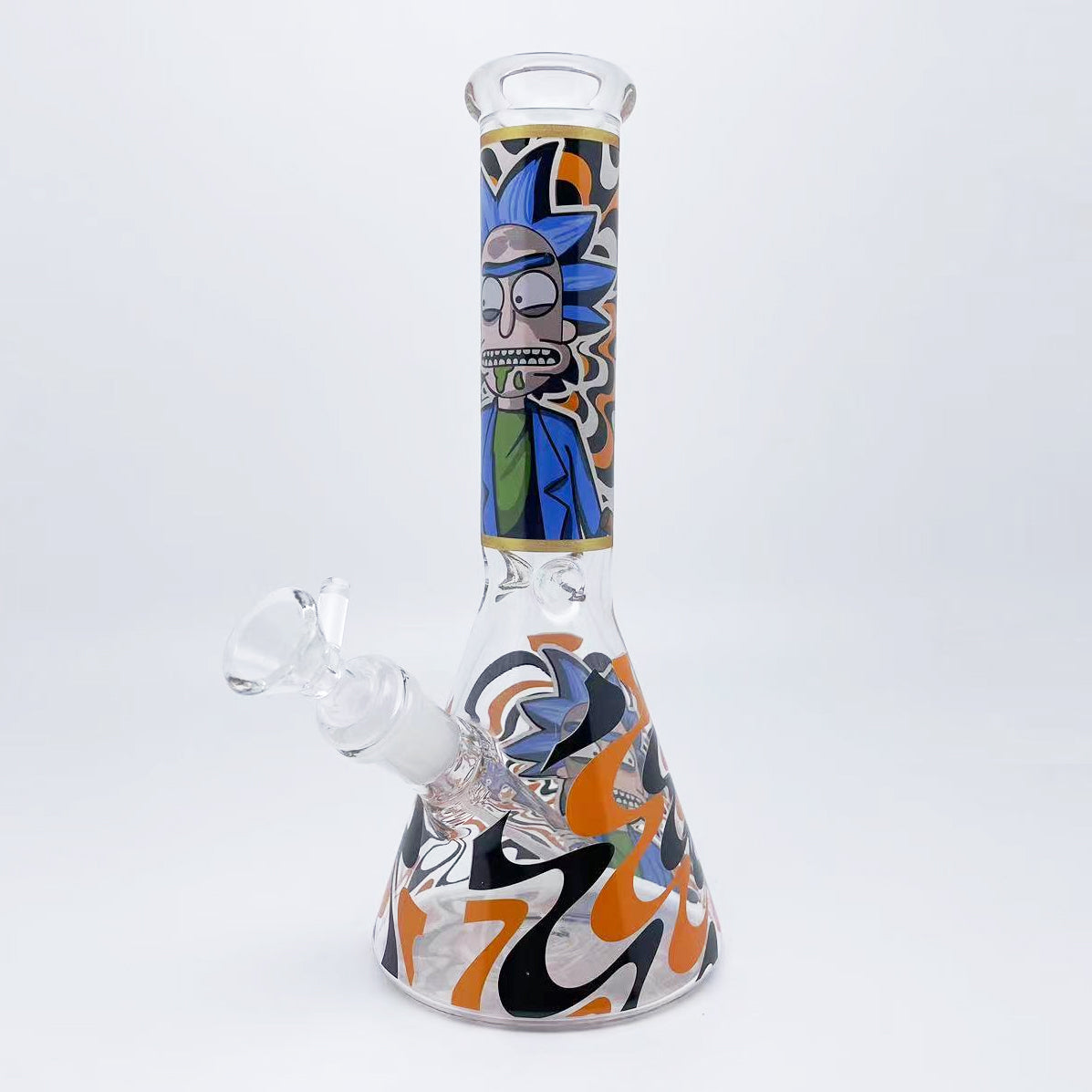 GLASS BONG 25CM Glass tube length 12cm Joint size 14mm บ้องแก้วใหญ่ 25ซม คัพสายเขียว จัดส่งจากประเทศไทย