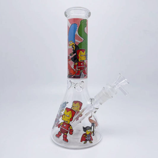 GLASS BONG 25CM Glass tube length 12cm Joint size 14mm บ้องแก้วใหญ่ 25ซม คัพสายเขียว จัดส่งจากประเทศไทย