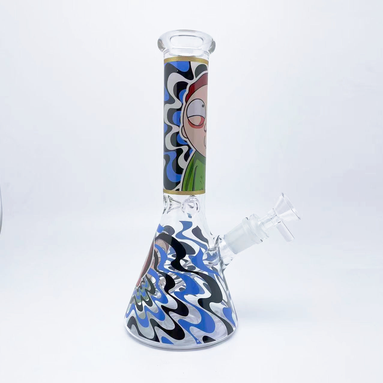 GLASS BONG 25CM Glass tube length 12cm Joint size 14mm บ้องแก้วใหญ่ 25ซม คัพสายเขียว จัดส่งจากประเทศไทย