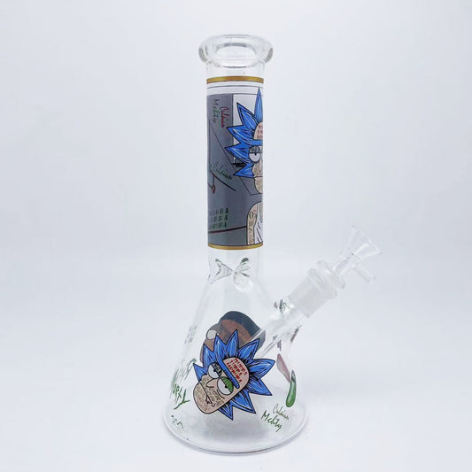 GLASS BONG 25CM Glass tube length 12cm Joint size 14mm บ้องแก้วใหญ่ 25ซม คัพสายเขียว จัดส่งจากประเทศไทย