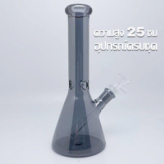 GLASS BONG 25CM Glass tube length 12cm Joint size 14mm บ้องแก้วใหญ่ 25ซม คัพสายเขียว จัดส่งจากประเทศไทย