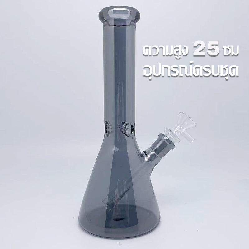 GLASS BONG 25CM  Glass tube length 12cm Joint size 14mm บ้องแก้วใหญ่ 25ซม คัพสายเขียว จัดส่งจากประเทศไทย